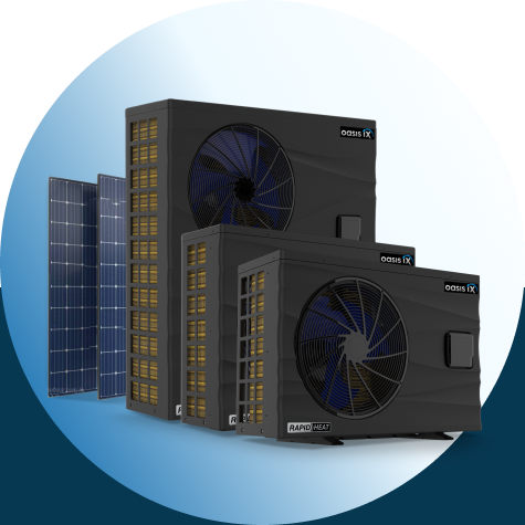 Sunlover Oasis iX Series Rapid Heat Inverter Electric Pool & Spa Heat Pump 19KW, Wi-FI, Hard-Wired (Single Phase)